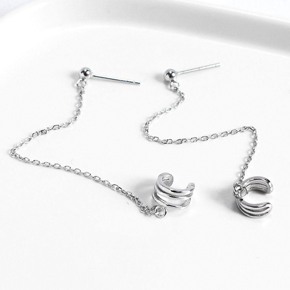Three-ring Ear Bone Clip Ear Lines Sterling Silver