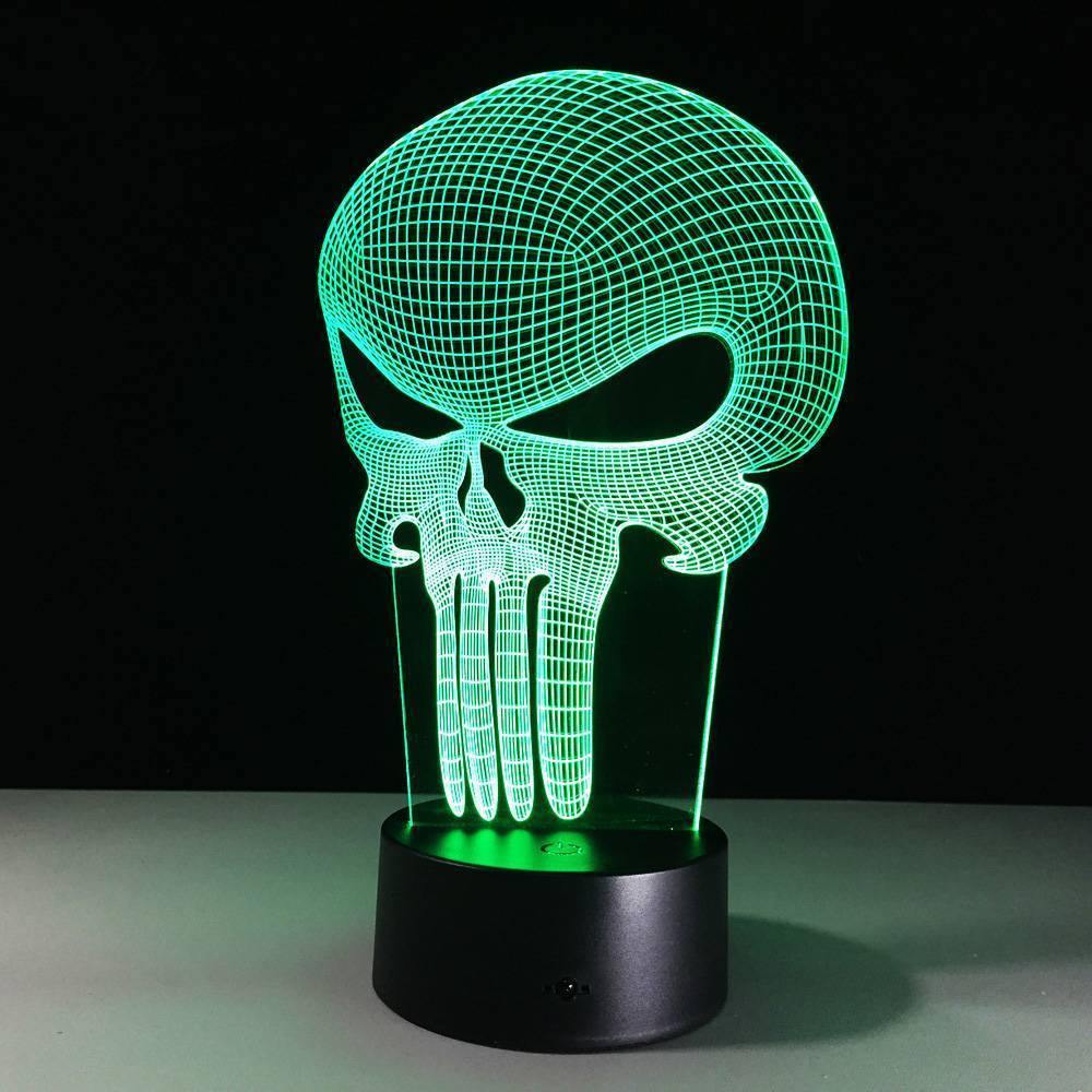 Skeleton 3D Colorful Night Light Touch Seven Color Change