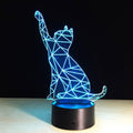 Cute Cat 3D Colorful Night Light Touch Seven Color Change