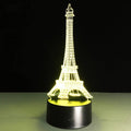 Eiffel Tower 3D Colorful Night Light Touch Seven Color Change