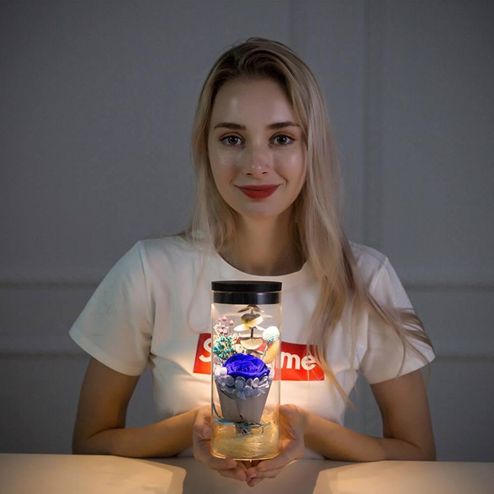 Night Lamp, LED Bottle Lamp Touch Light - Blue Enchantress