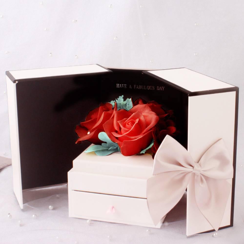 Soap Flower Gift Box Red