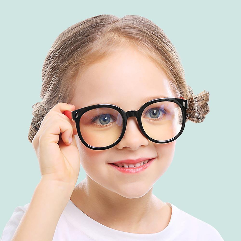 Blue Light Blocking Glasses for Kids Glasses Super Flex Durable Black and Red