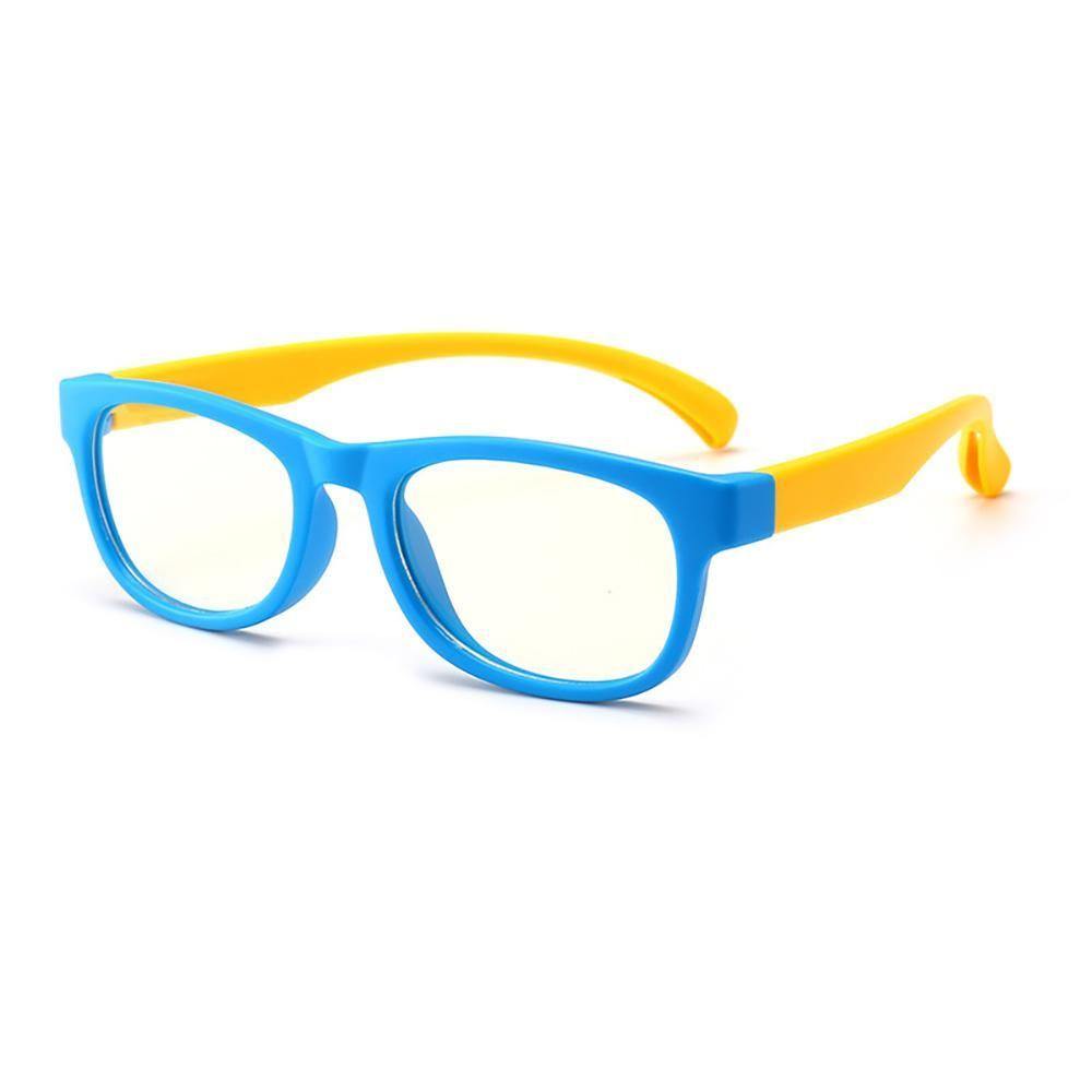 Blue Light Blocking Glasses for Kids Glasses Super Flex Durable Blue and Yellow