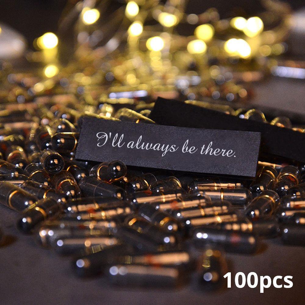 Black 100pcs DIY Lovely Mini Message Letter