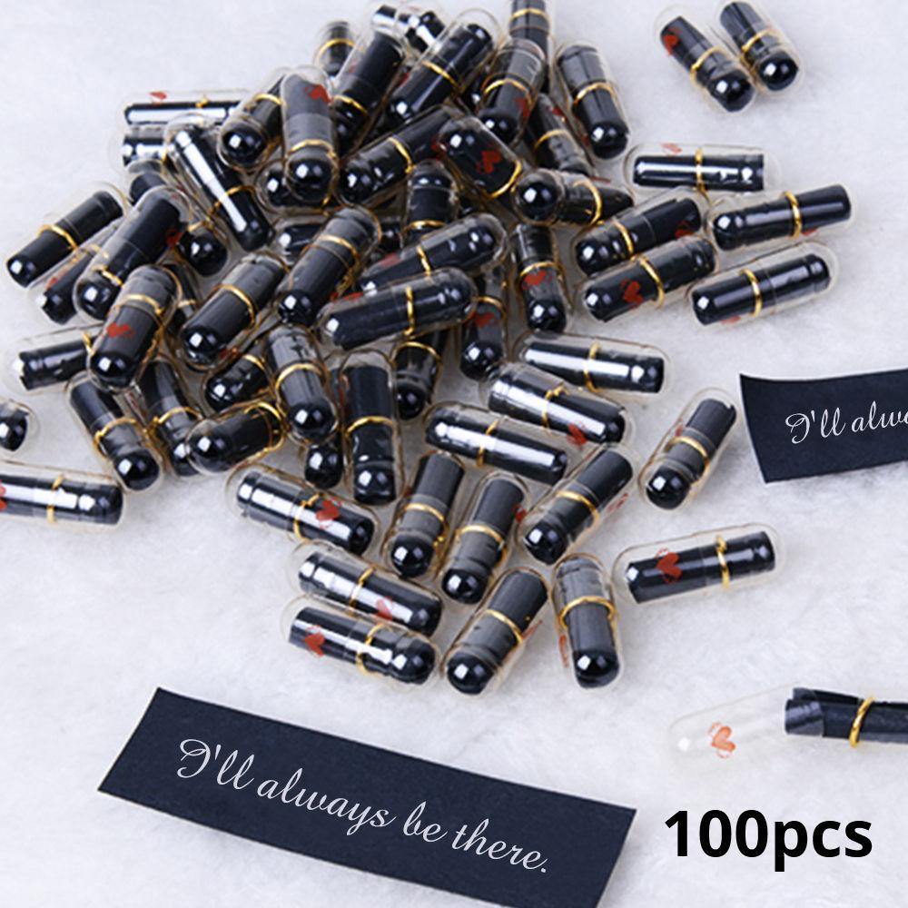 Black 100pcs DIY Lovely Mini Message Letter