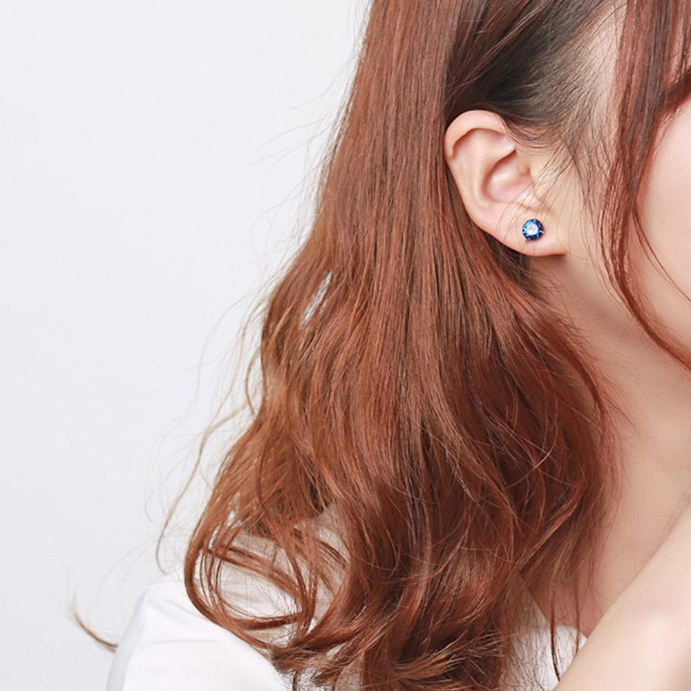 Earrings June Moonlight Diamond Shape Silver 6MM
