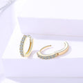 Elegant Earrings Gold Plated Silver