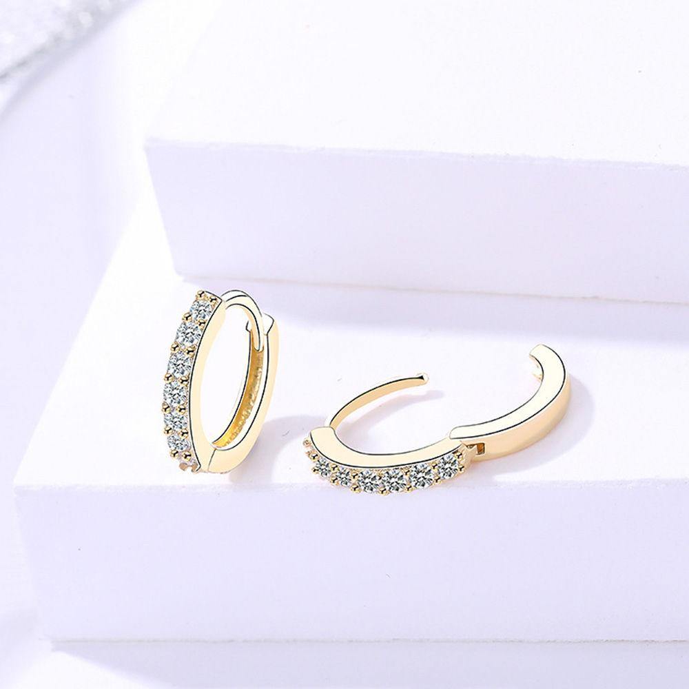 Elegant Earrings Gold Plated Silver