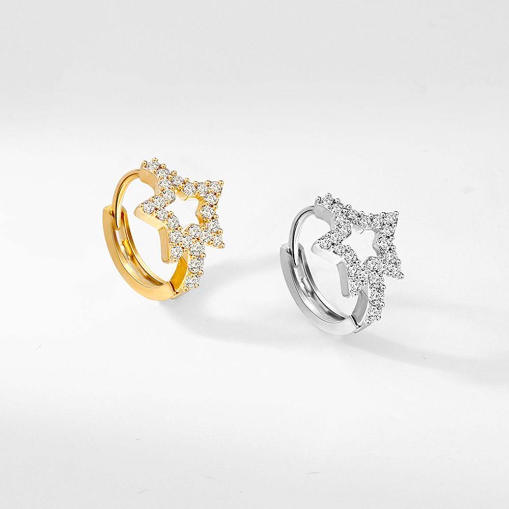 Star Earrings Copper Zircon