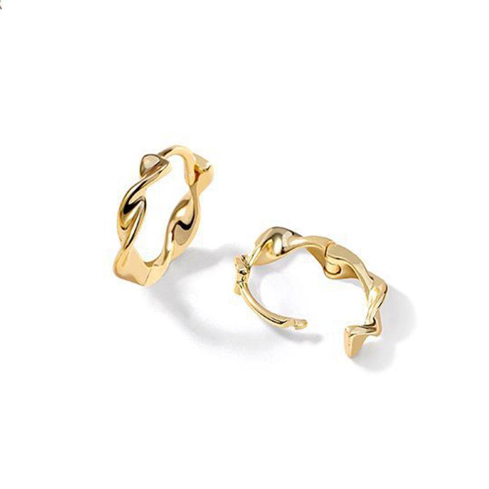 Irregular Earrings Gold Plated Silver