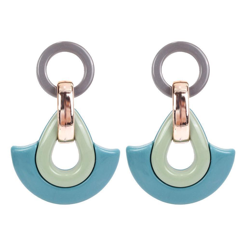 Stylish Earrings Blue Acrylic