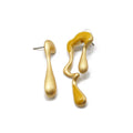Irregular Earrings Yellow Alloy