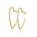 Earrings Heart Shape Copper Zircon