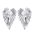Pearl Earrings Heart Shape Cooper