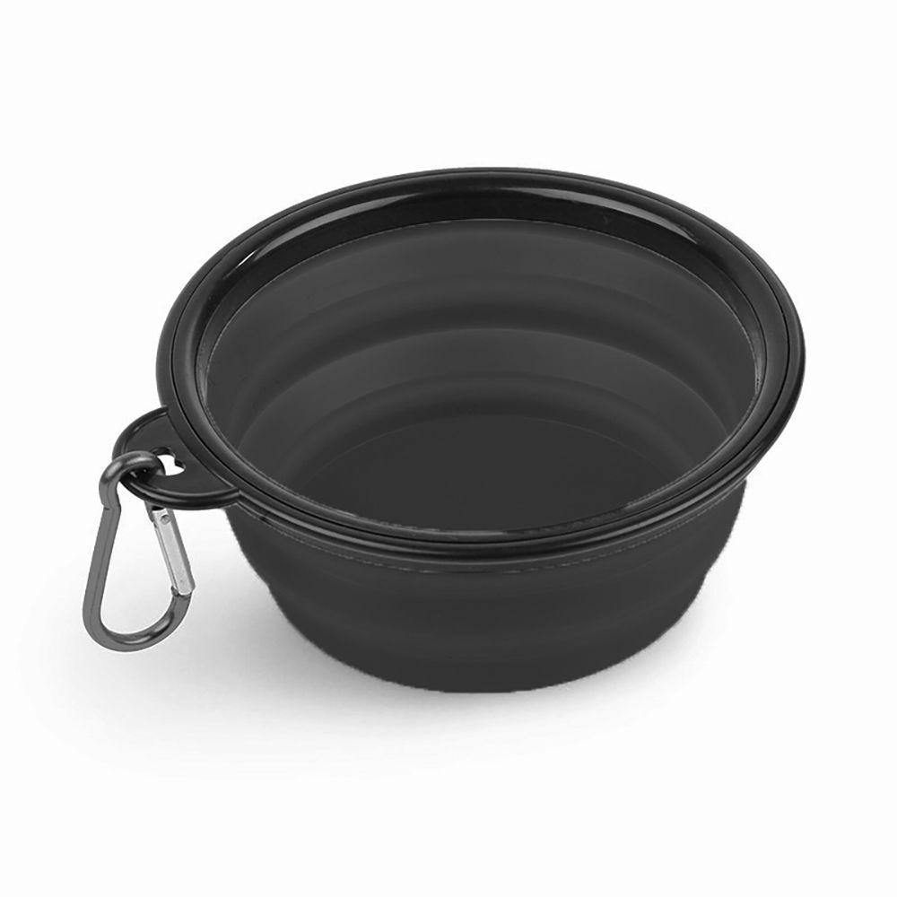 Pet Bowl Silicone Black