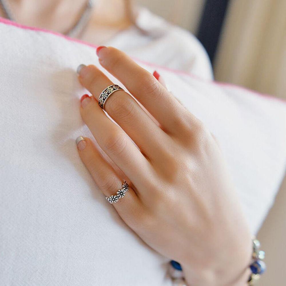 Vintage Open Toe Ring, Joint Ring Two Circles