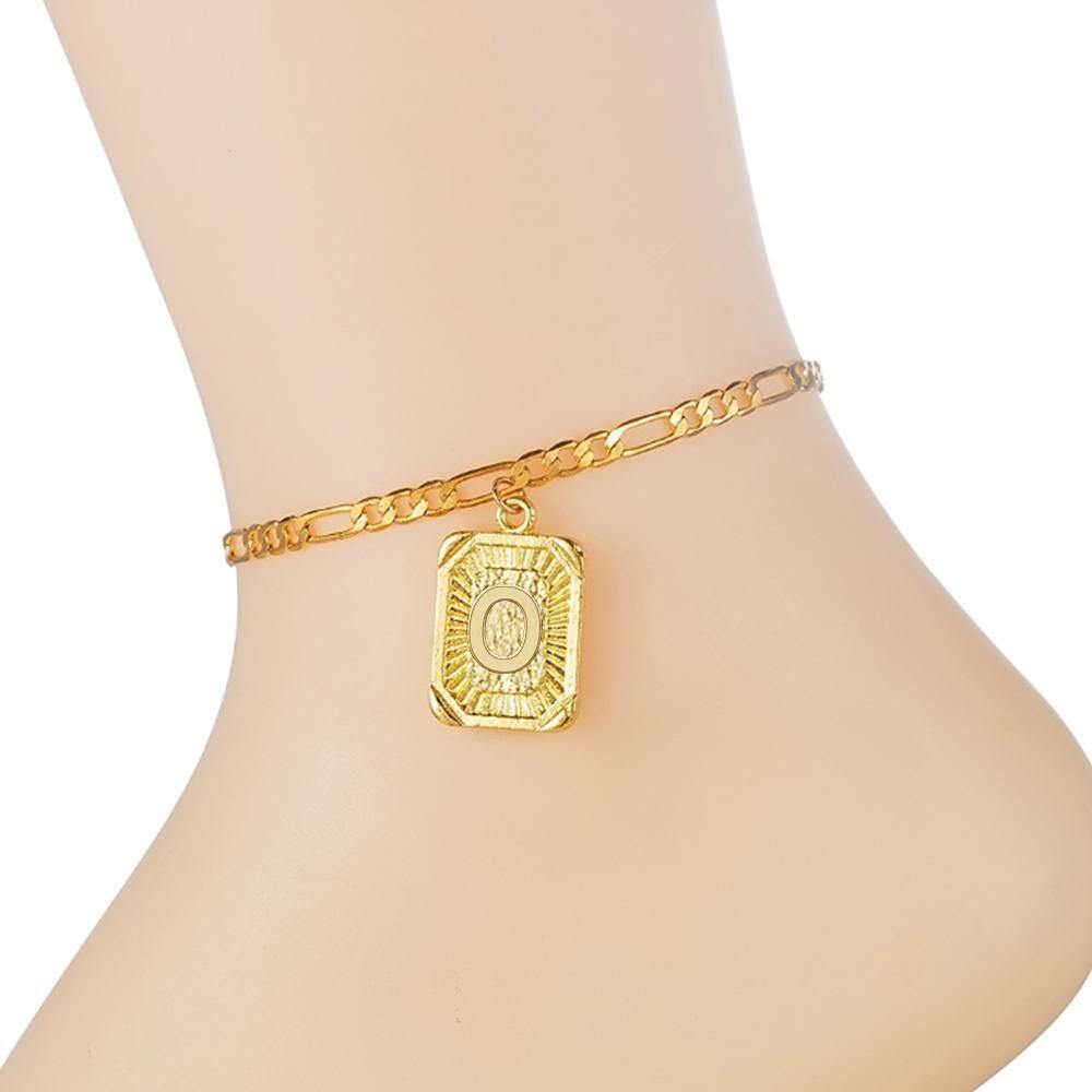 O Capital Letter Pendant Anklet Foot Chain (A to Z)