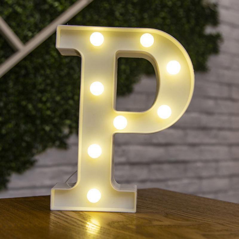 Light Up Letters Name Light Gift"P"