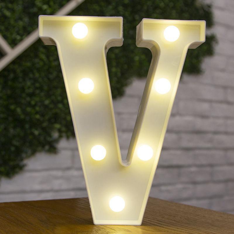 Light Up Letters Name Light Gift"V"