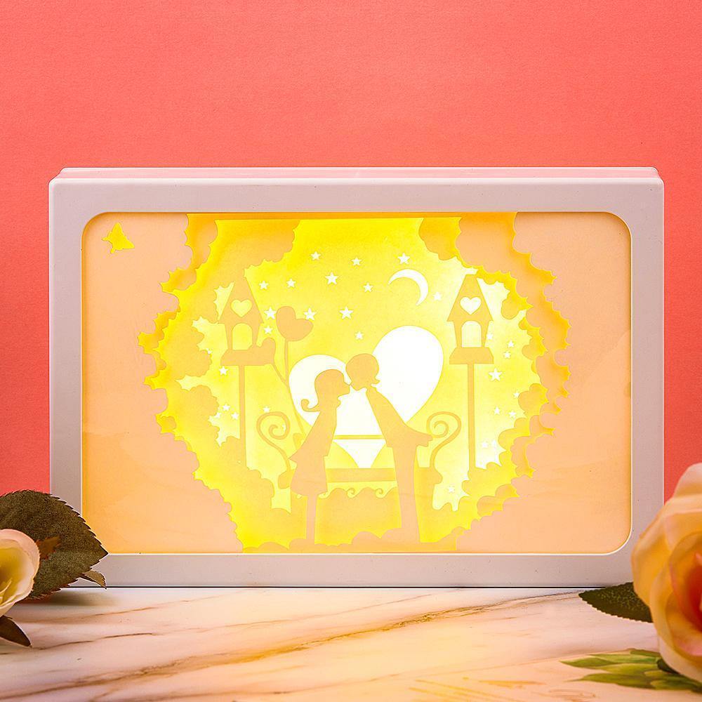 3D Paper Cut Light Vertical Box Gifts