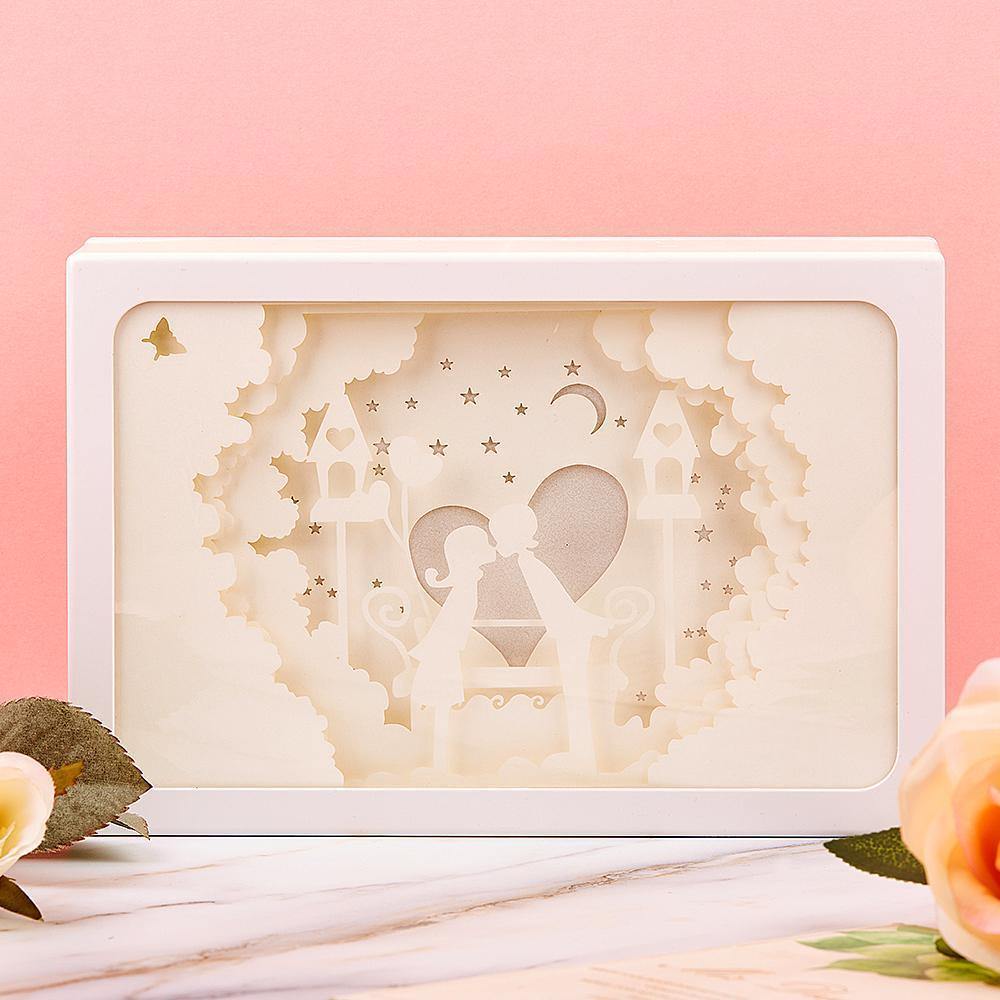 3D Paper Cut Light Vertical Box Gifts