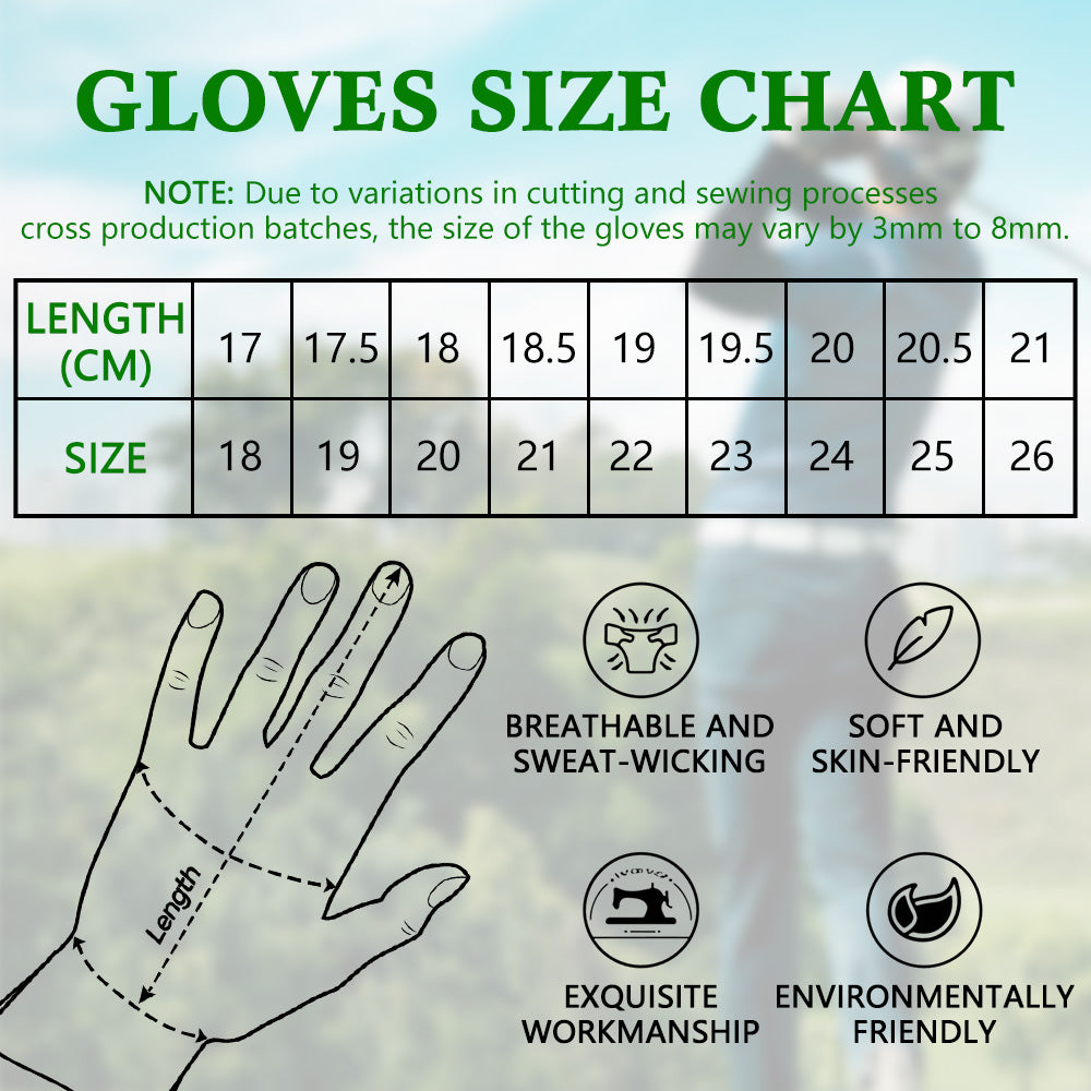 Personalized Golf Glove with Golfer Prints Resistant Sports Glove for Golf Enthusiasts (One Left-hand Glove)