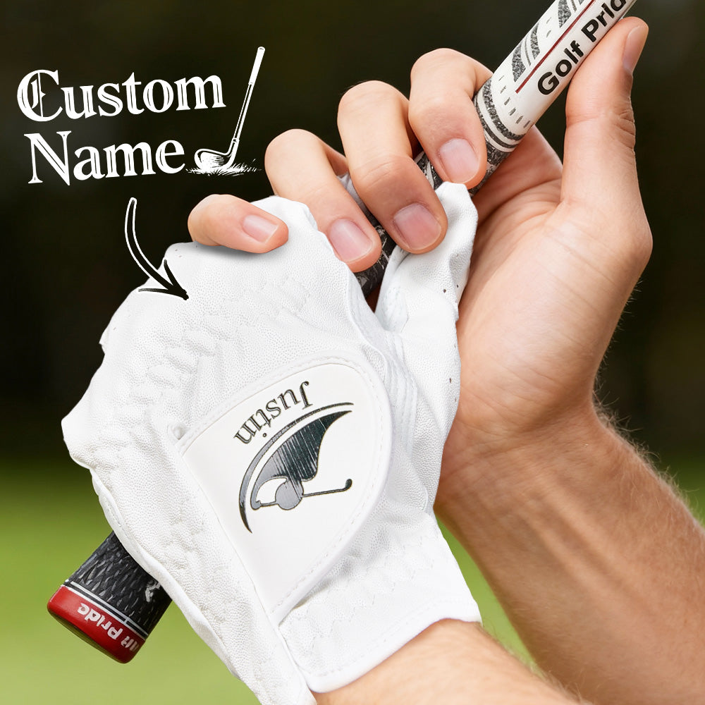 Personalized Golf Glove with Golfer Prints Resistant Sports Glove for Golf Enthusiasts (One Left-hand Glove)