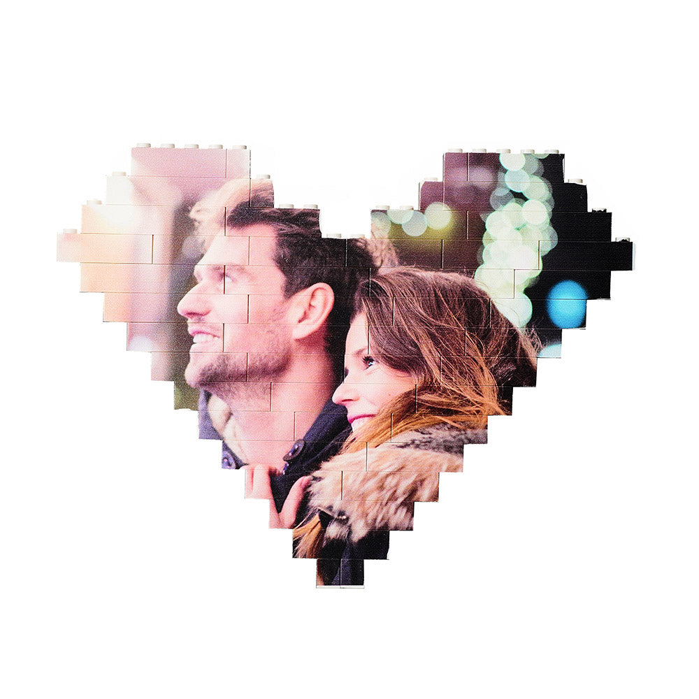 Custom Spotify Code Building Brick Personalized Photo Block Heart Shape