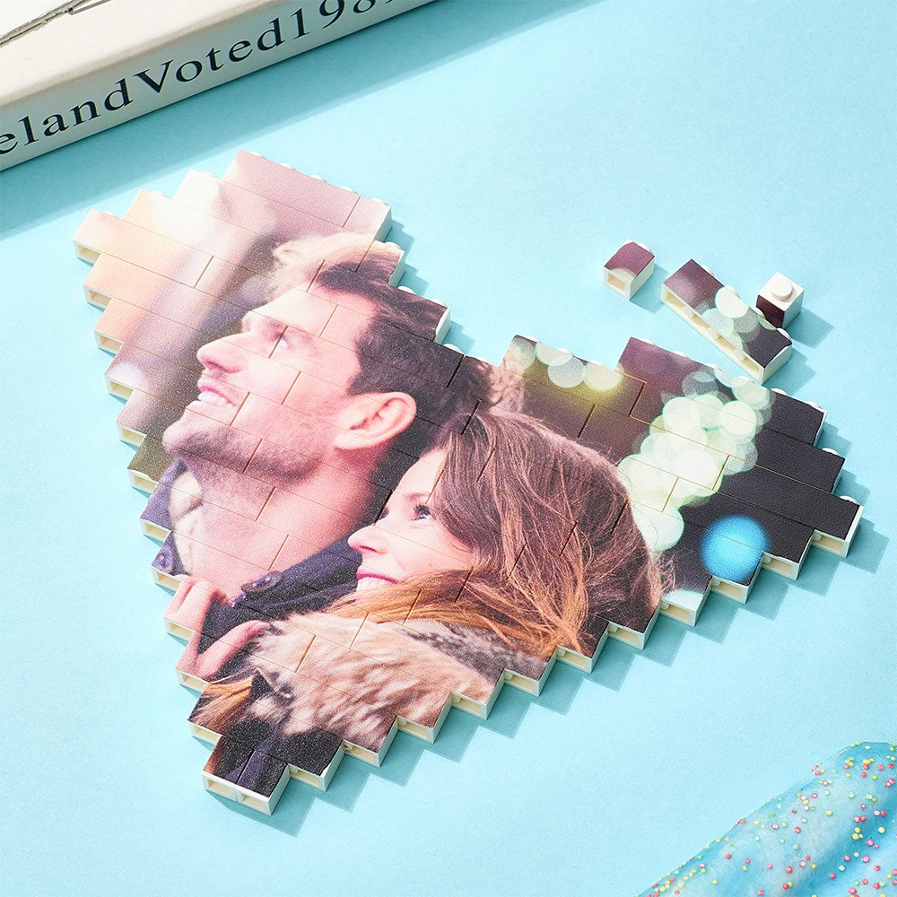 Custom Spotify Code Building Brick Personalized Photo Block Heart Shape