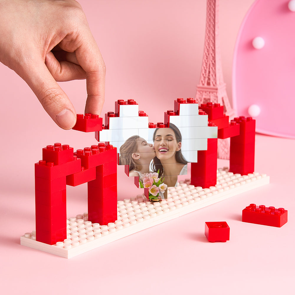 Custom Mom Photo Building Brick Puzzles Personalized Photo Block Mother's Day Gifts