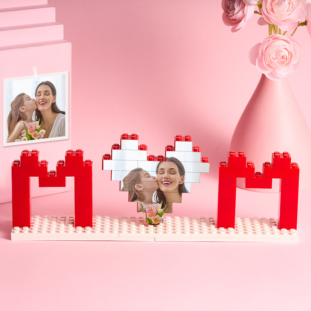 Custom Mom Photo Building Brick Puzzles Personalized Photo Block Mother's Day Gifts