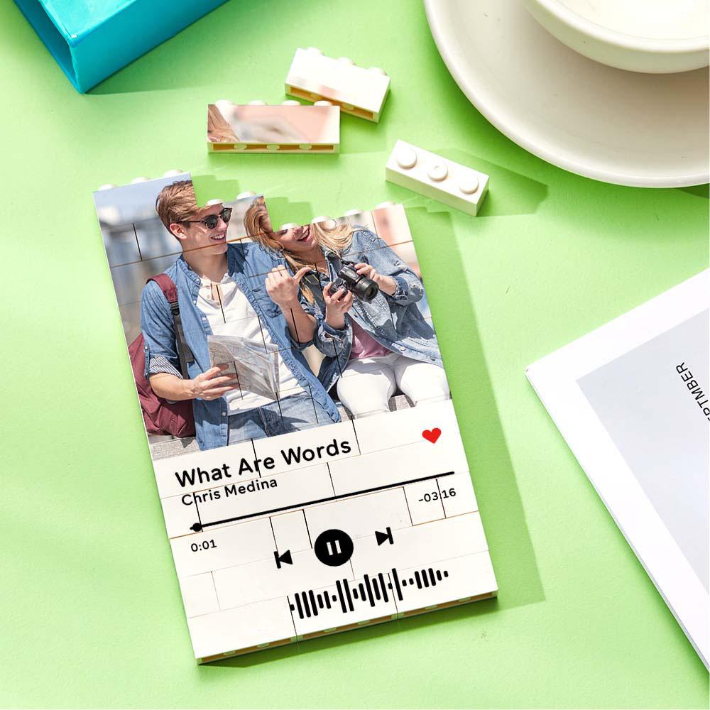 Personalized Photo Building Block Custom Music Code Gifts for Hm