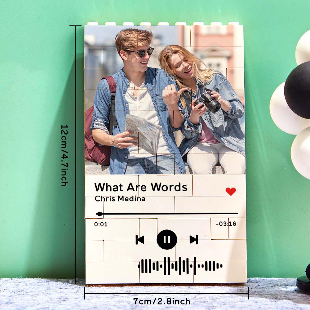 Personalized Photo Building Block Custom Music Code Gifts for Hm