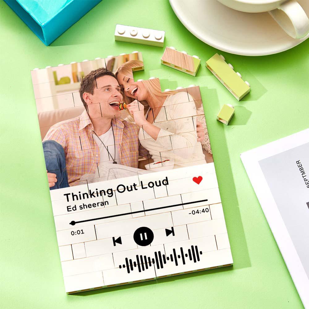 Personalized Photo Building Block Custom Music Code Gifts for Hm