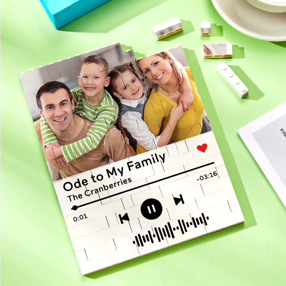 Personalized Photo Building Block Custom Music Code Gifts for Hm