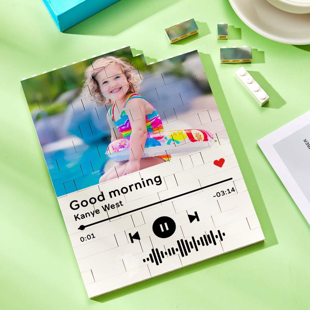 Personalized Photo Building Block Custom Music Code Gifts for Hm