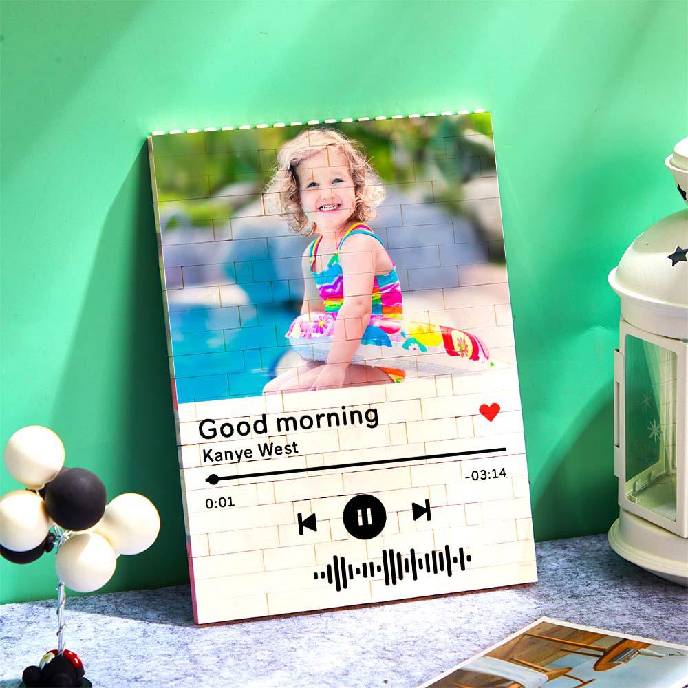 Personalized Photo Building Block Custom Music Code Gifts for Hm