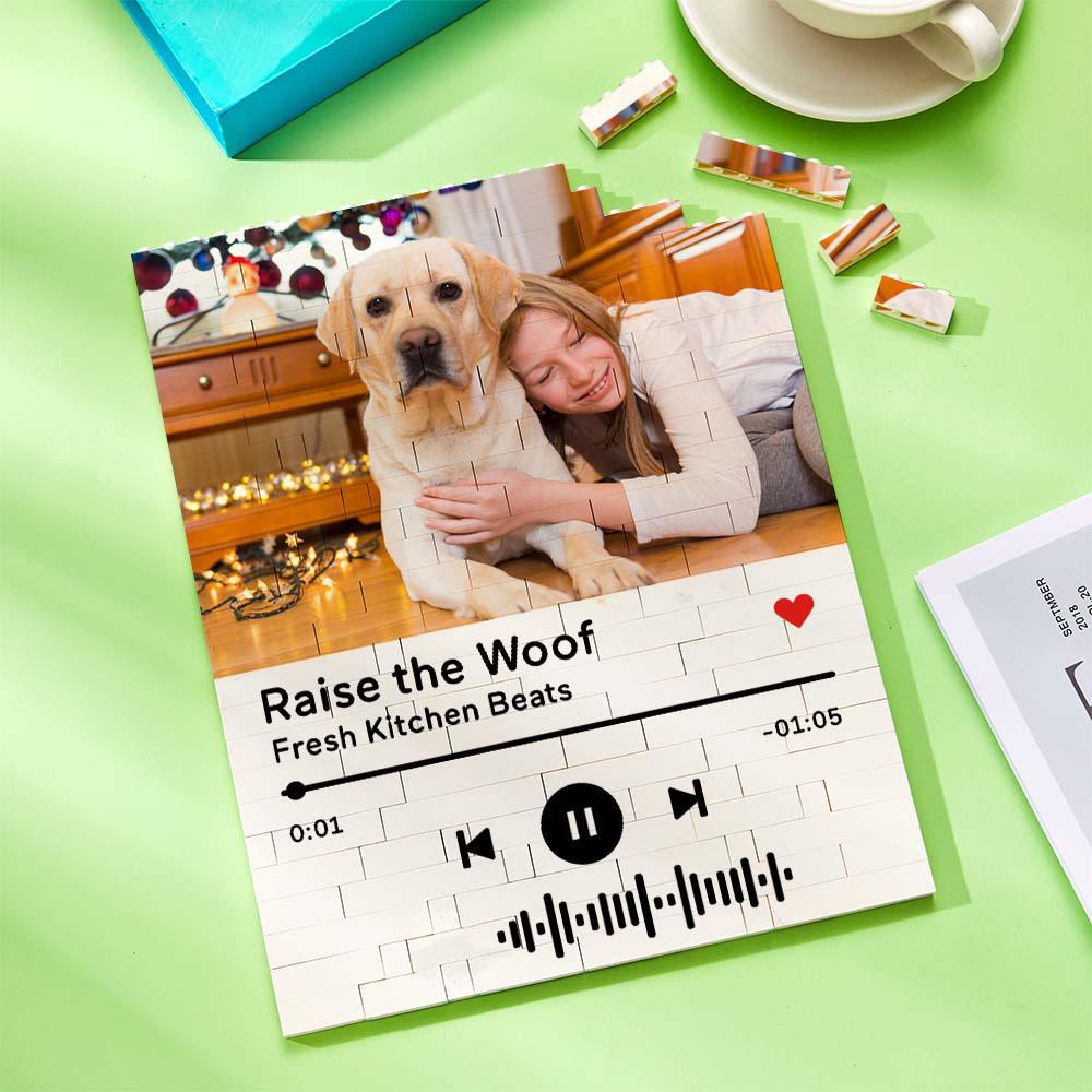 Personalized Photo Building Block Custom Music Code Gifts for Hm