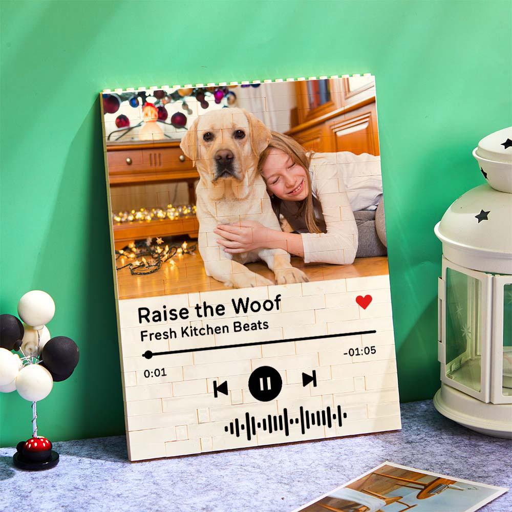 Personalized Photo Building Block Custom Music Code Gifts for Hm