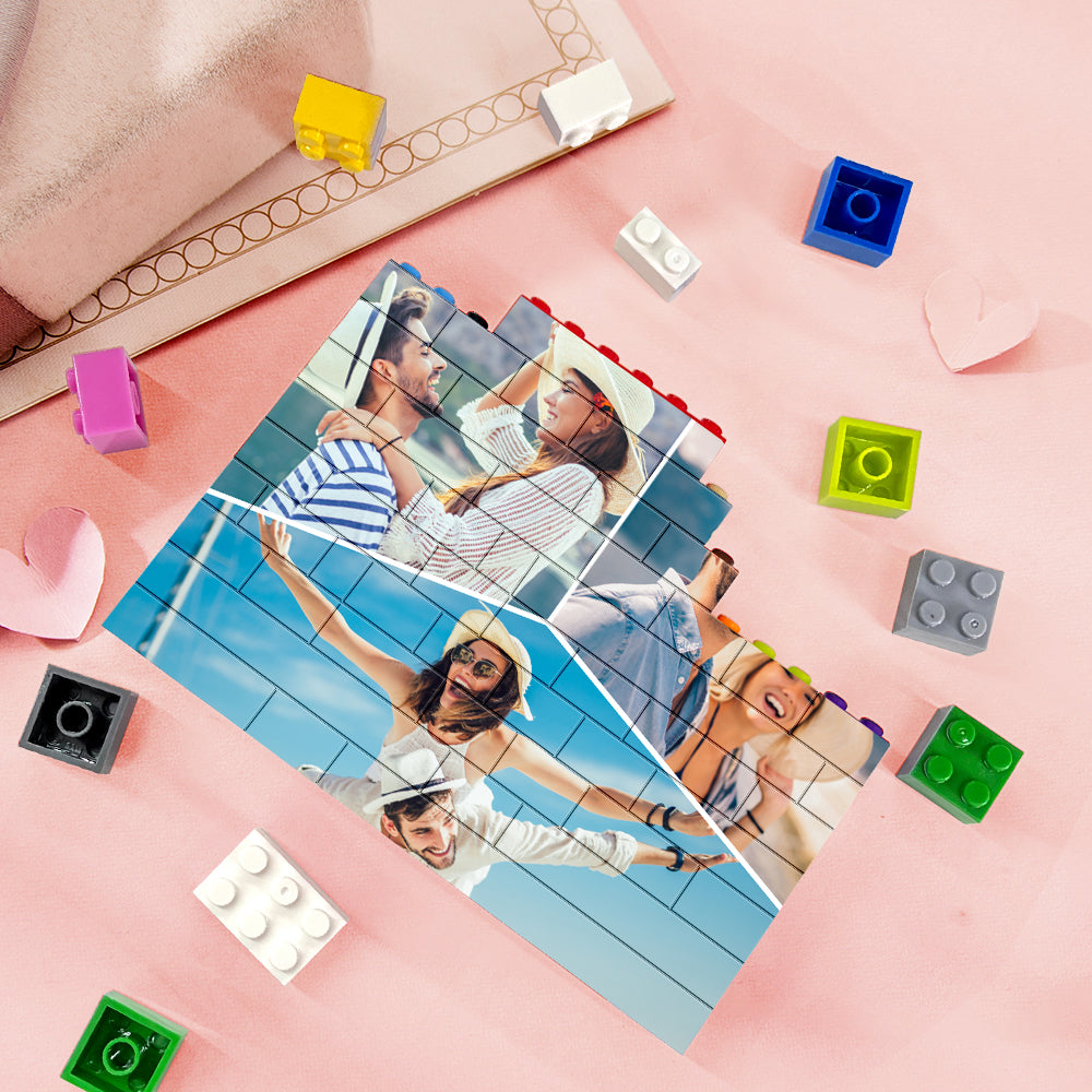 Personalised Colors Building Brick Custom Collage Photo Block Brick Puzzles Gifts