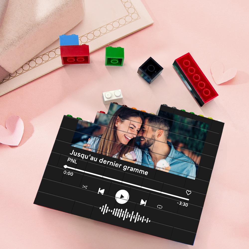 Personalized Music Code Building Brick Custom Photo Block Colors Brick Puzzles Gifts for Her