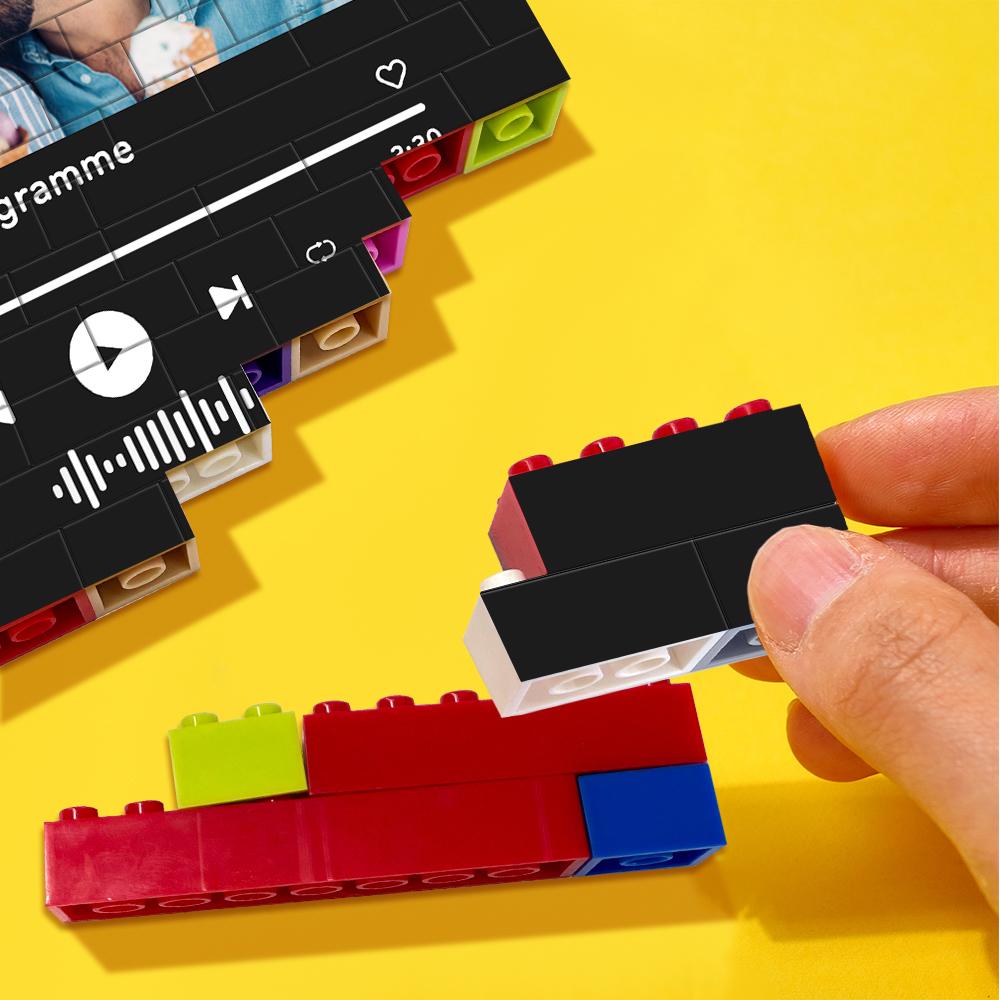 Personalized Music Code Building Brick Custom Photo Block Colors Brick Puzzles Gifts for Her