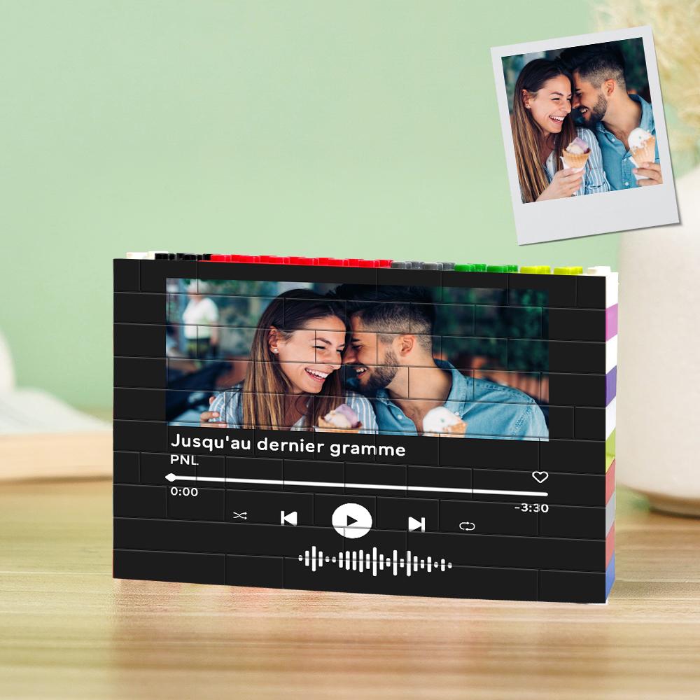 Personalized Music Code Building Brick Custom Photo Block Colors Brick Puzzles Gifts for Her