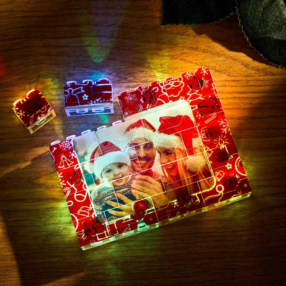 Custom Photo Building Brick Light Up Building Bricks Multicolor LED Light Brick Gift for Him