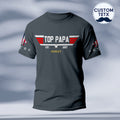 Custom Papa, Grandpa's Shirts with Name Custom Papa Papaw Shirts for Father's Day
