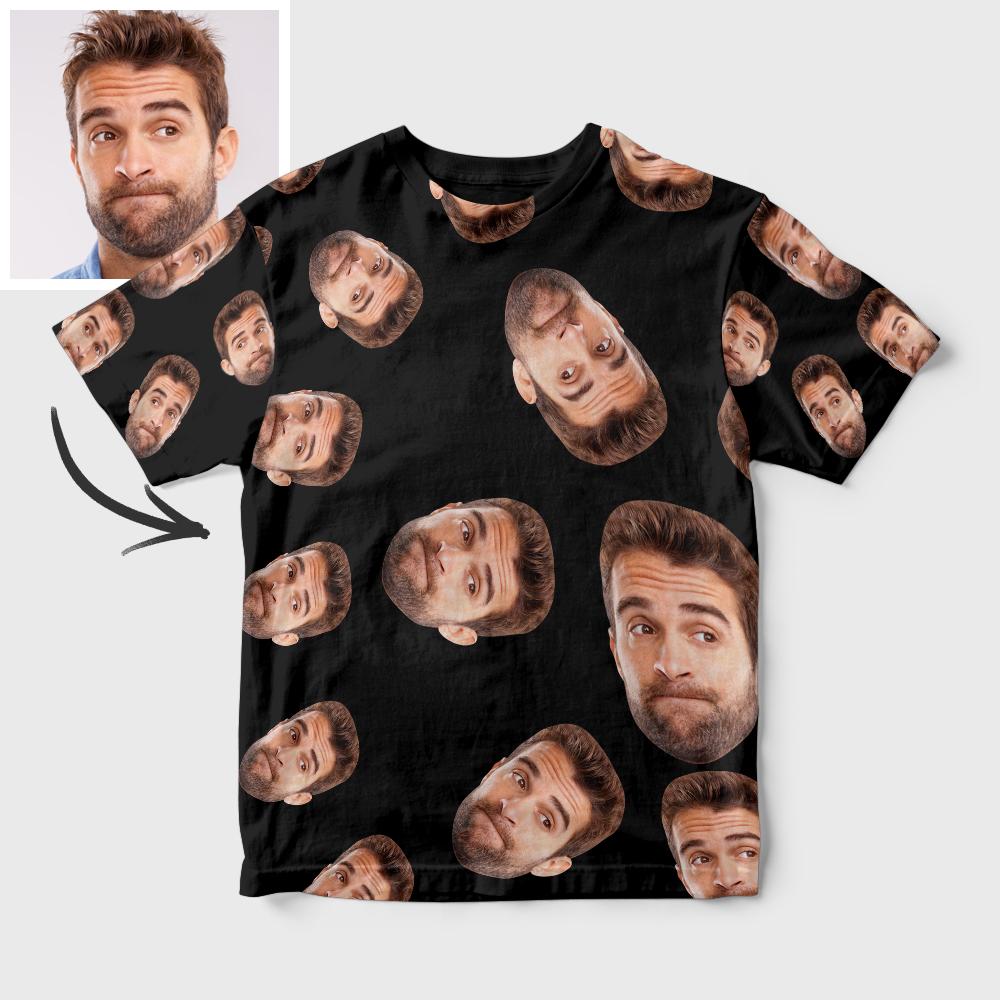 Custom Face T-shirt Photo Men's All Over Print T-shirt