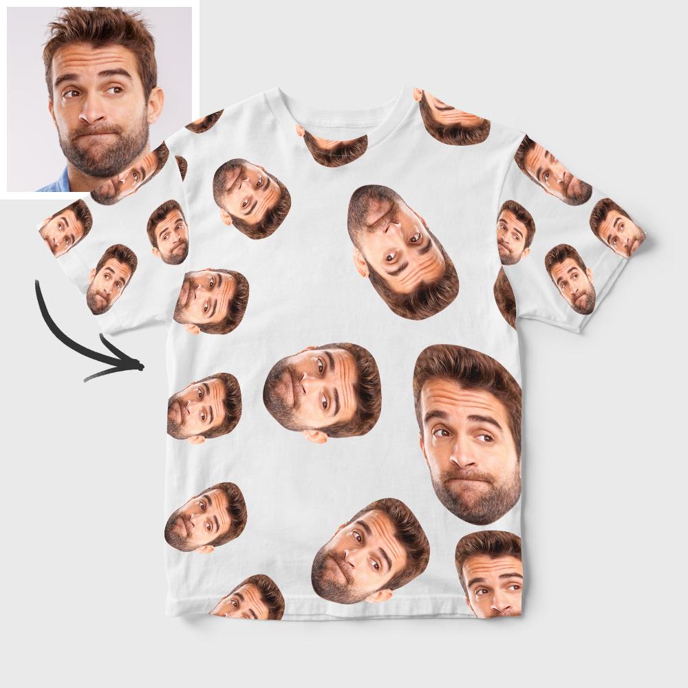 Custom Face T-shirt Photo Men's All Over Print T-shirt