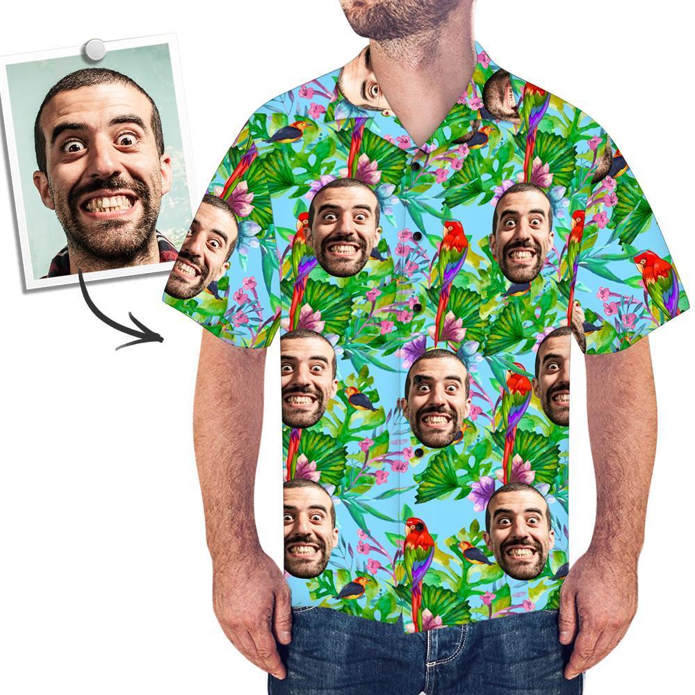 Custom Face Shirt Men's All Over Print Hawaiian Shirt Summer Time