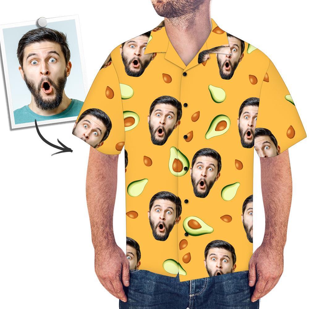 Custom Face Mash Shirt Men S All Over Print Hawaiian Shirt